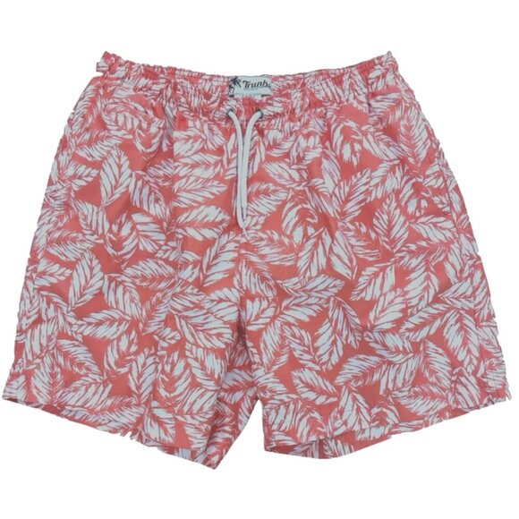 TRUNKS Surf & Swim Men's Large Coral Pink Beach Outdoor Quick Dry Swimming Short - Picture 1 of 4